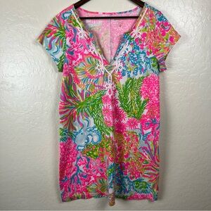 Lilly Pulitzer XL Brewster Dress in Multi More Lovers Coral